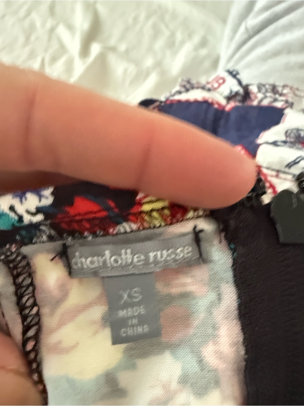 Charlotte Russe Whimsigoth Cami Y2K Floral Bustier Size xs - Picture 5 of 5